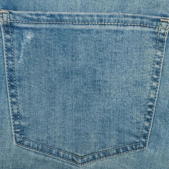 Wonderly Jeans Womens 4R Denim Mid Rise Straight Slighty Distressed Light Blue - Picture 8 of 13